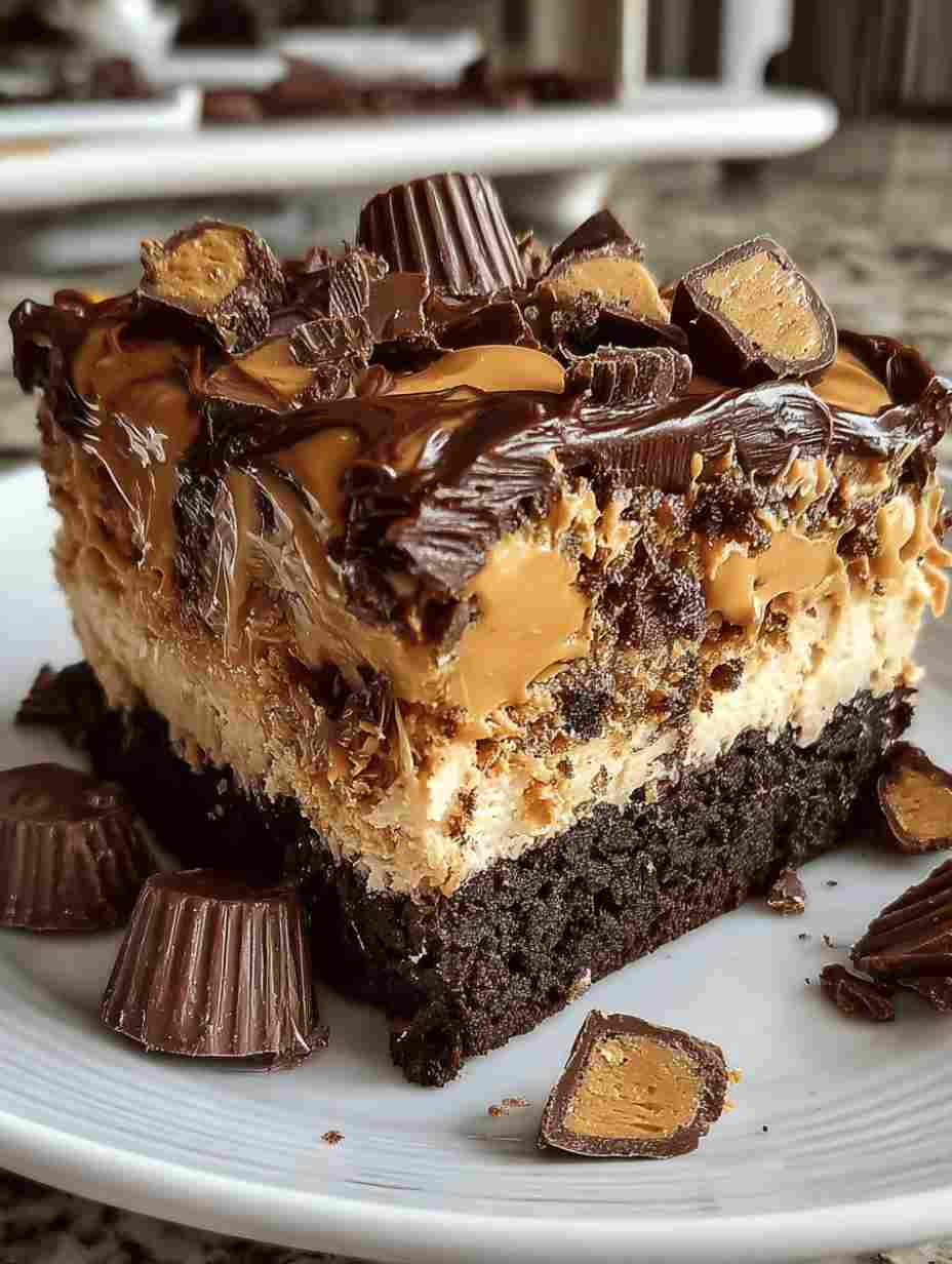 Reese’s Peanut Butter Earthquake Cake