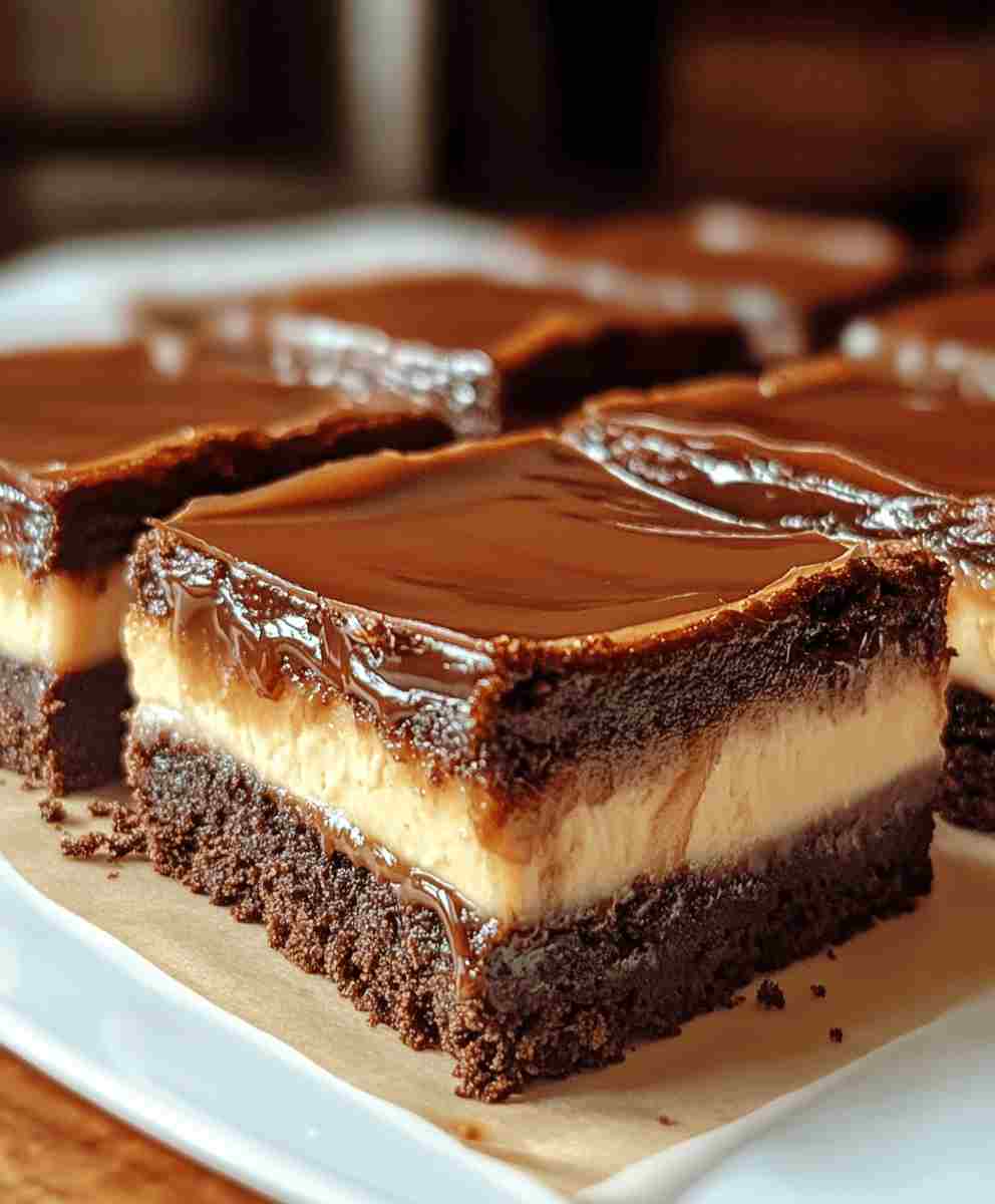 Salted Caramel Brownie Cheesecake Bars