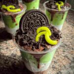 Zombie Pudding Cups Easy Halloween Treat Recipe