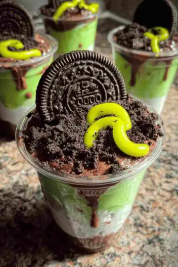 Zombie Pudding Cups Easy Halloween Treat Recipe