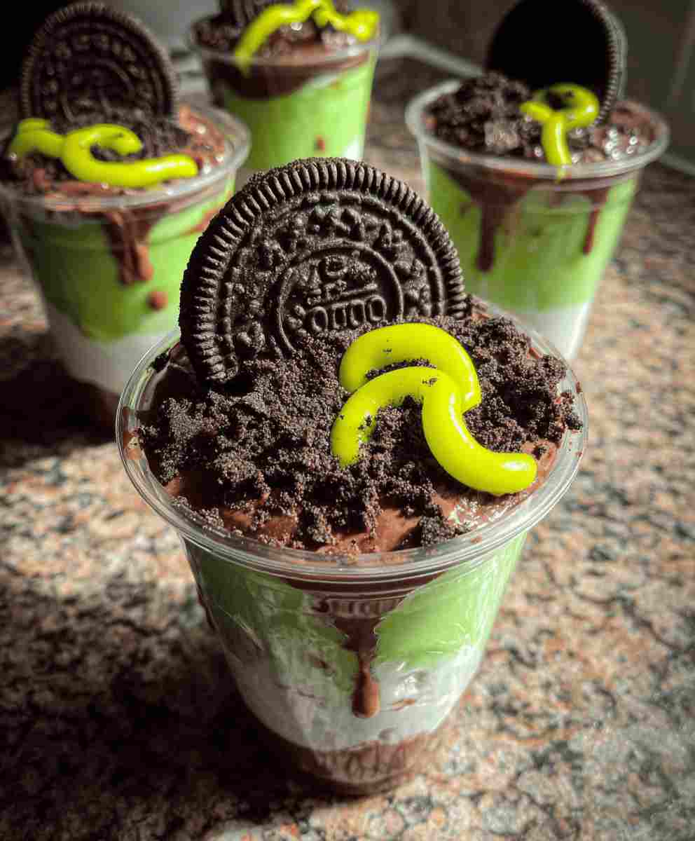 Zombie Pudding Cups Easy Halloween Treat Recipe