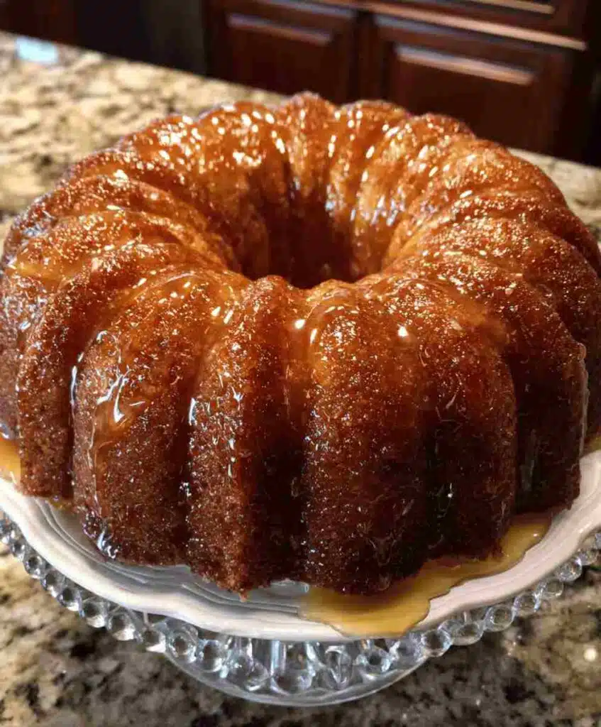 Brown Sugar Glazed Apple Bundt Cake