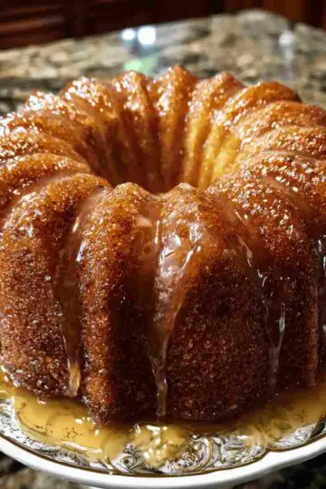 Brown Sugar Glazed Apple Bundt Cake