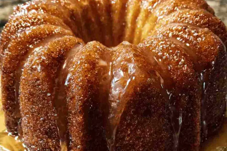 Brown Sugar Glazed Apple Bundt Cake