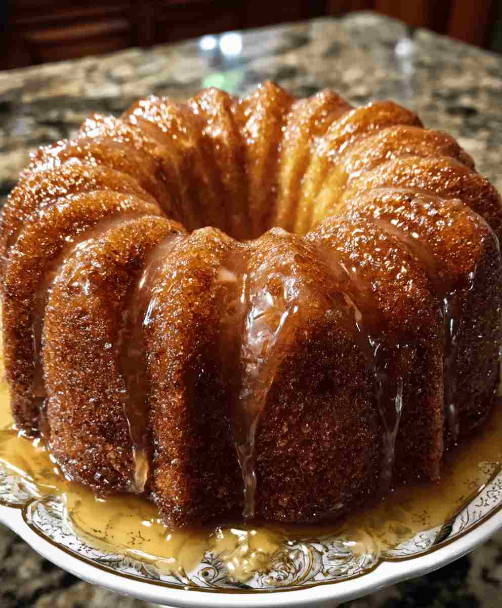 Brown Sugar Glazed Apple Bundt Cake
