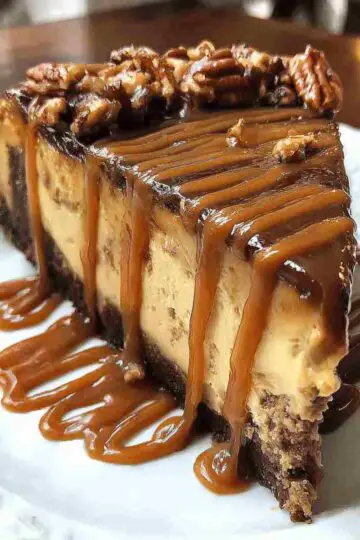 Caramel Pecan Chocolate Cheesecake
