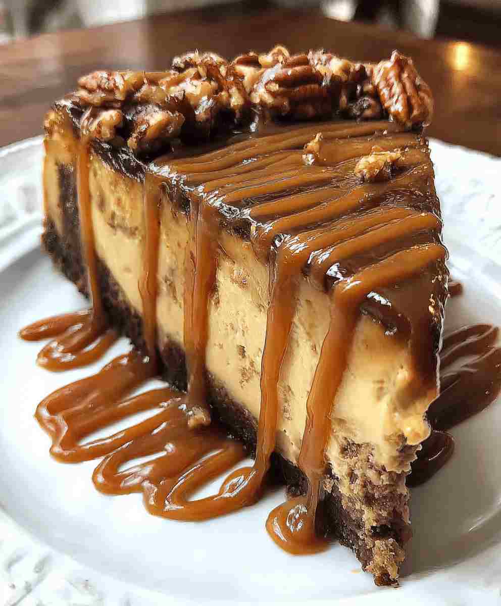 Caramel Pecan Chocolate Cheesecake