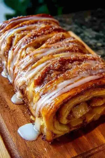 Cozy Apple Kringle with Vanilla Glaze
