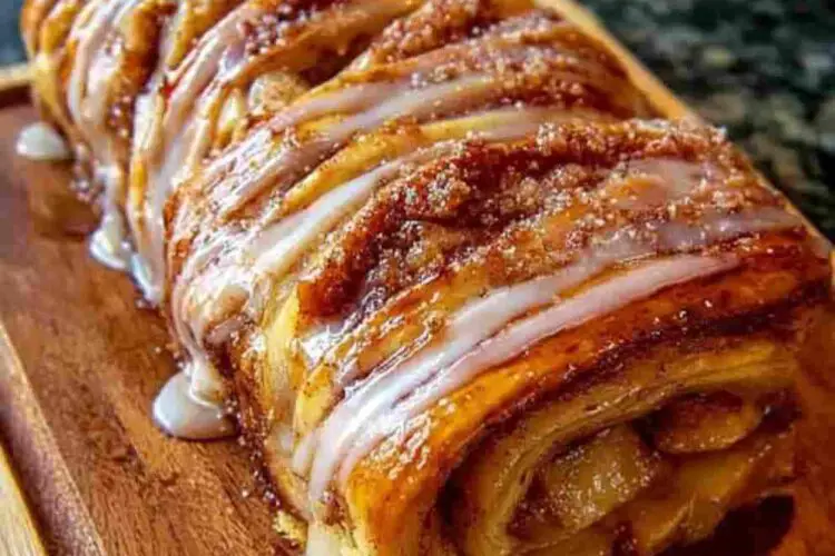 Cozy Apple Kringle with Vanilla Glaze
