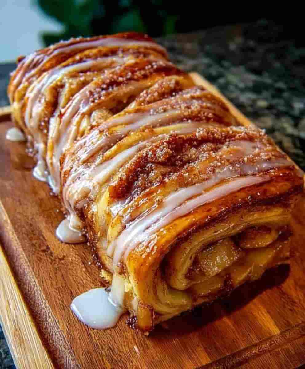 Cozy Apple Kringle with Vanilla Glaze