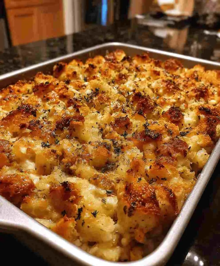 Creamy Potato Stuffing Casserole