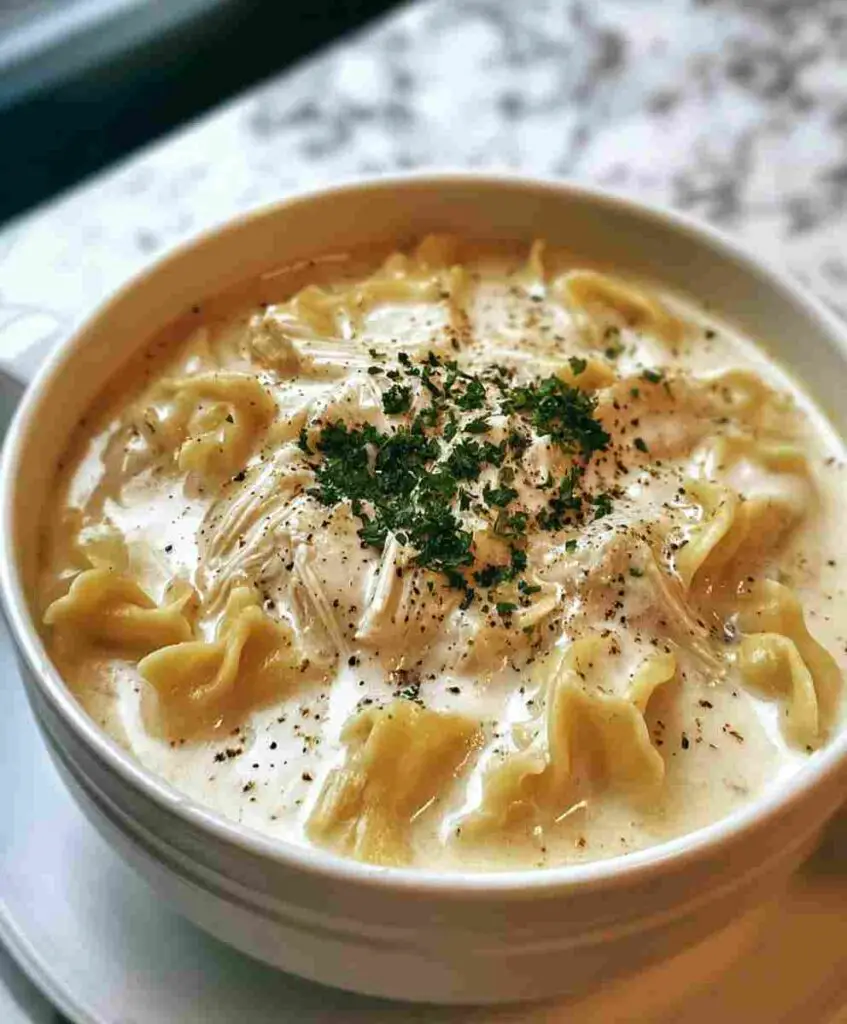 Creamy Alfredo Lasagna Soup