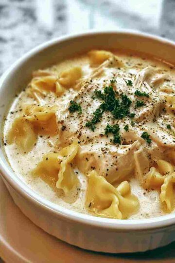 Creamy Alfredo Lasagna Soup