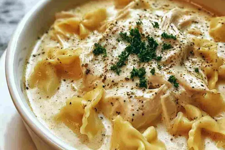 Creamy Alfredo Lasagna Soup