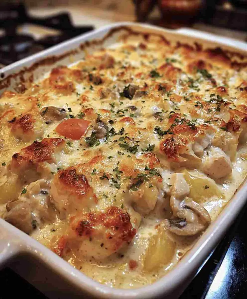 Creamy Swiss Chicken Casserole