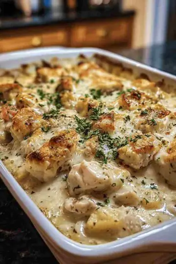 Creamy Swiss Chicken Casserole