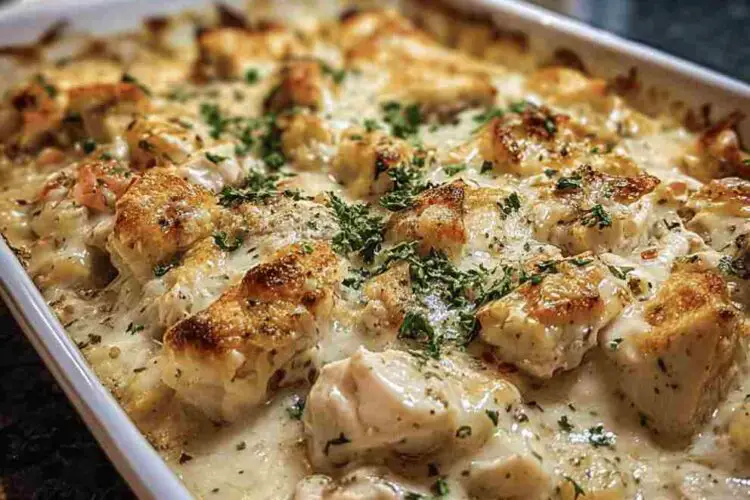 Creamy Swiss Chicken Casserole