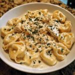 Crockpot Chicken Alfredo Tortellini