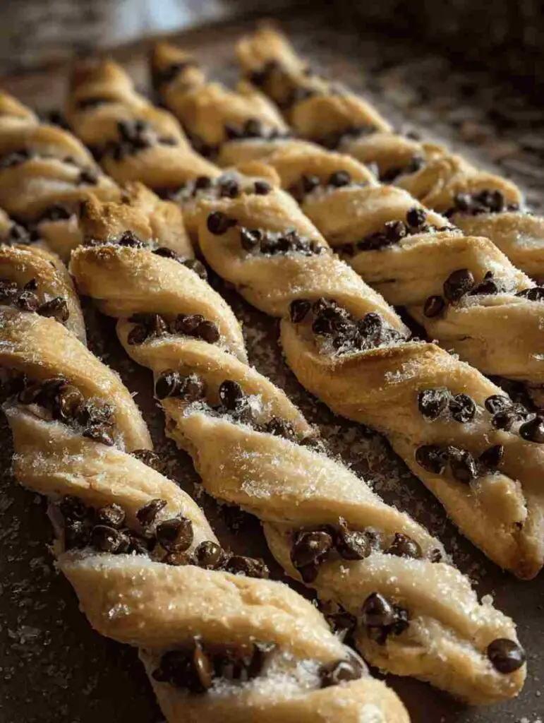 Easy Chocolate Chip Cookie Dough Twists