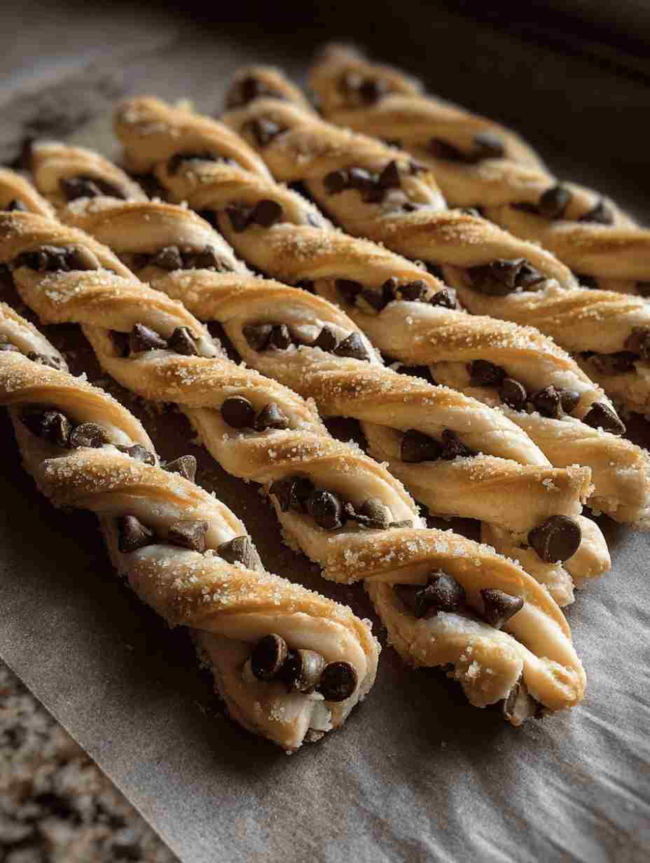 Easy Chocolate Chip Cookie Dough Twists