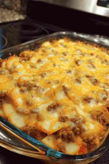 Easy Hamburger Potato Casserole