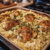 Garlic Butter Chicken and Rice Casserole