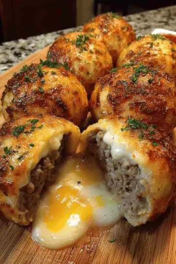 Garlic Parmesan Cheeseburger Bombs