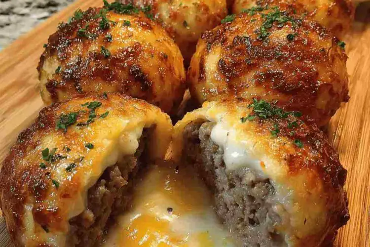 Garlic Parmesan Cheeseburger Bombs