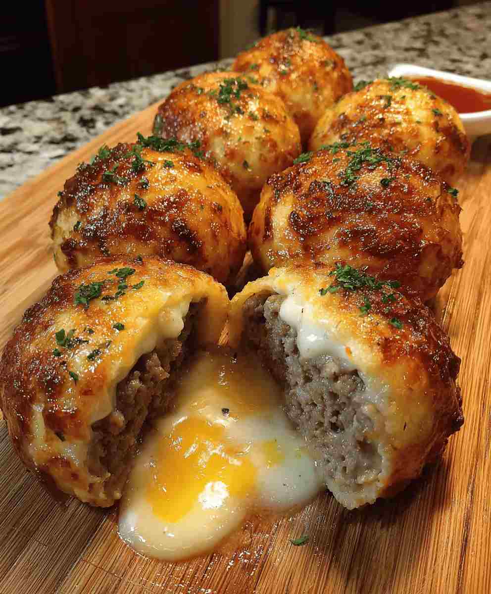 Garlic Parmesan Cheeseburger Bombs