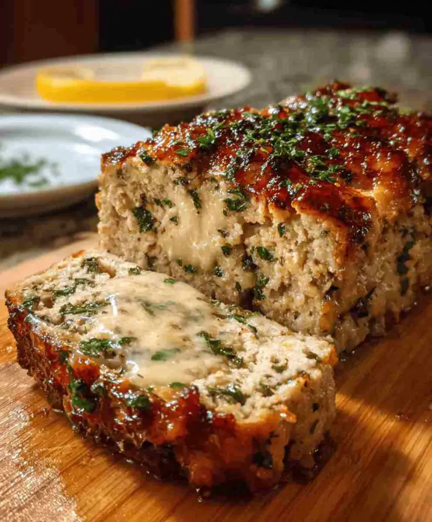 Garlic Parmesan Chicken Meatloaf