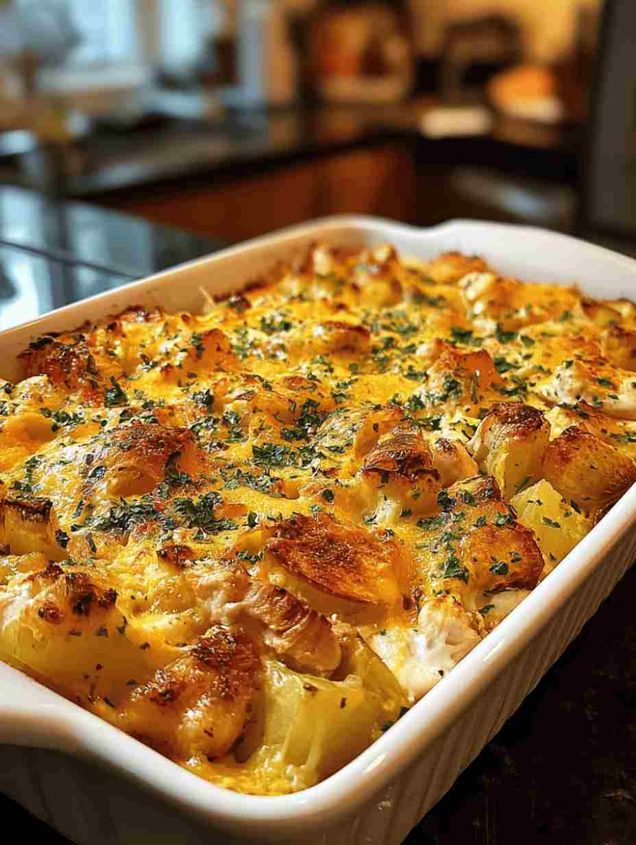 Loaded Chicken Potato Casserole