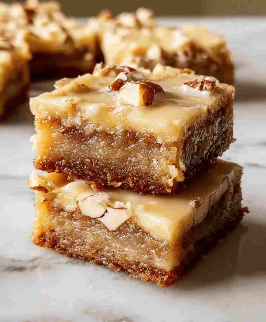 Maple Glazed Apple Blondies