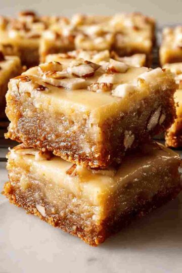Maple Glazed Apple Blondies