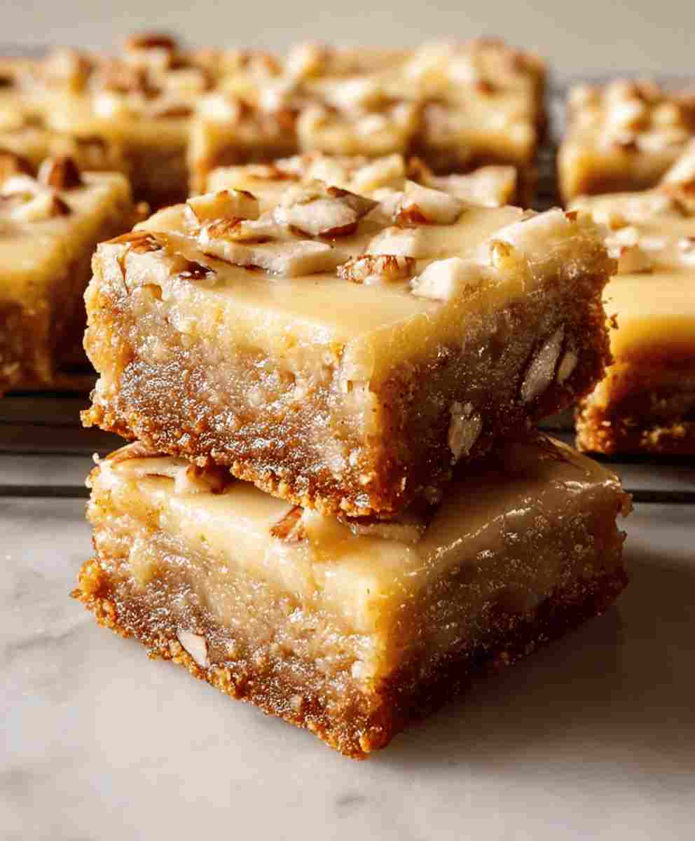 Maple Glazed Apple Blondies
