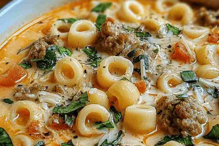 Parmesan Italian Sausage Ditalini Soup