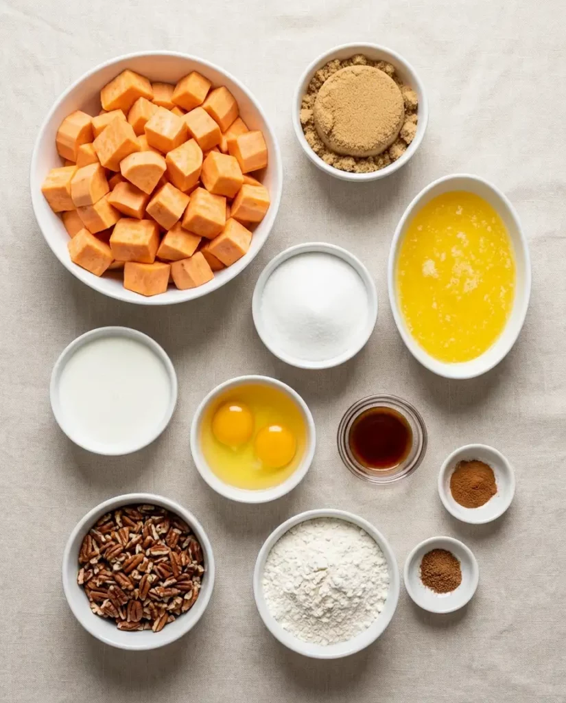 Ruth’s Chris Sweet Potato Casserole ingredients