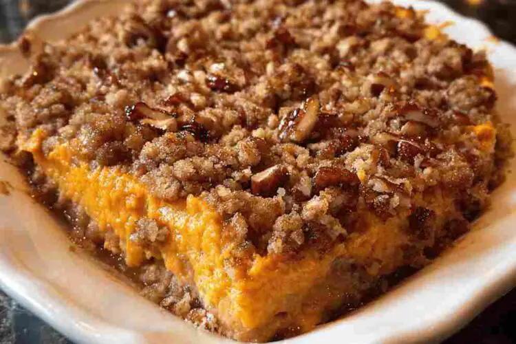 Sweet Potato Casserole with Pecan Streusel