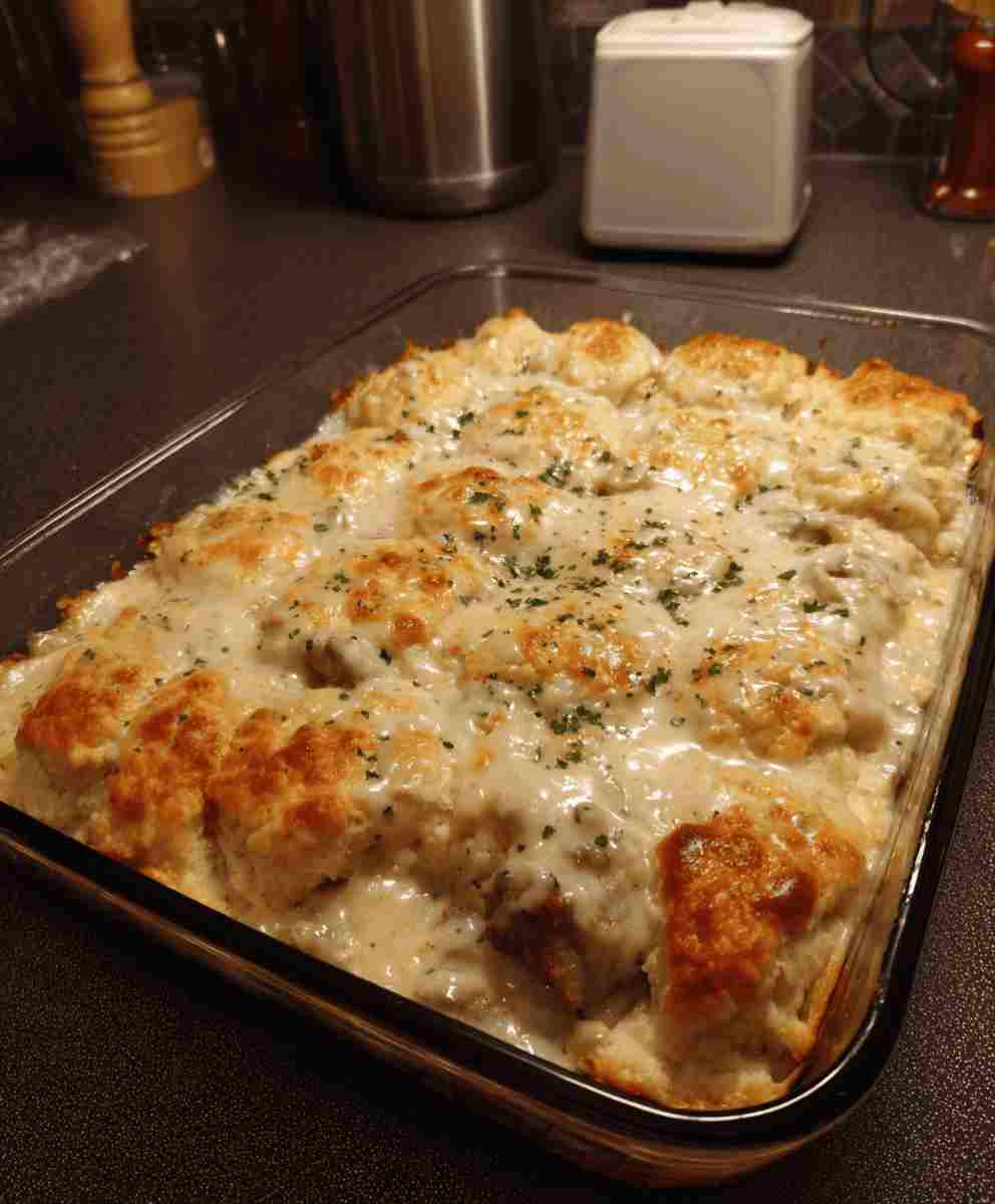 Biscuits Gravy Casserole