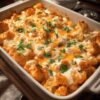 Buffalo Chicken Cauliflower Casserole