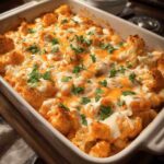 Buffalo Chicken Cauliflower Casserole
