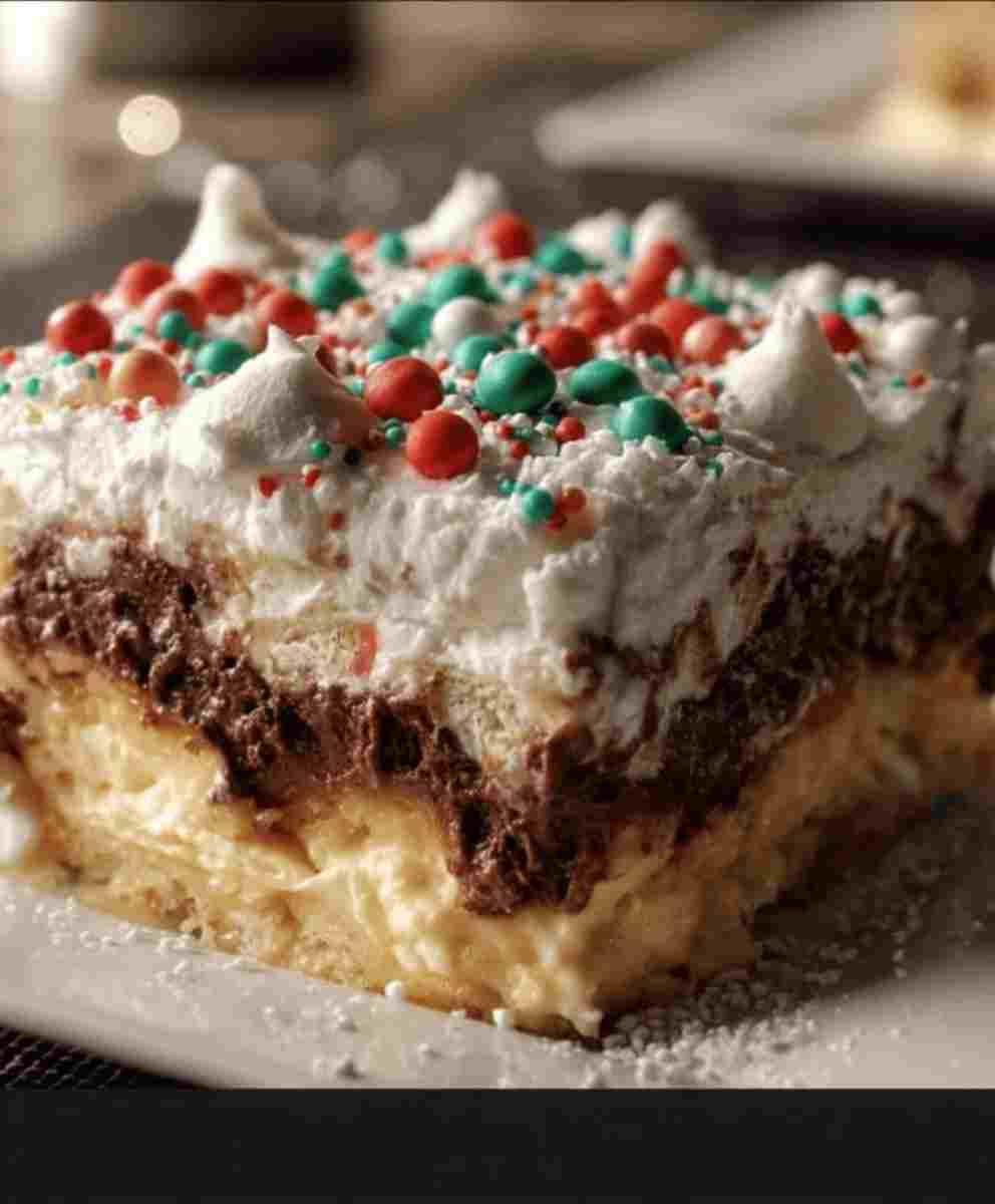 Christmas Cookie Lasagna