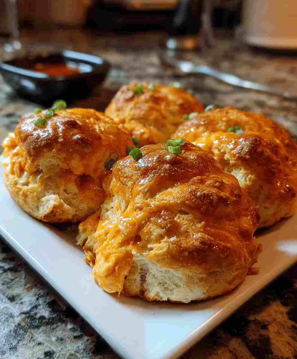 Buffalo Chicken Biscuit Bombs