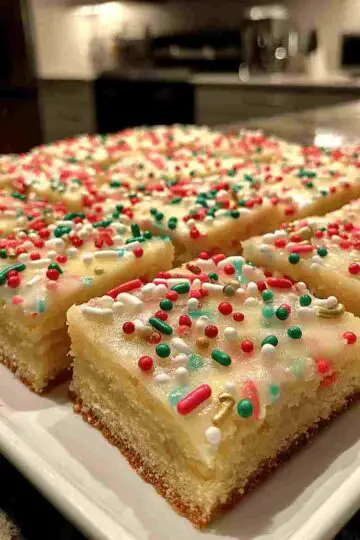 Christmas Sugar Cookie Bars