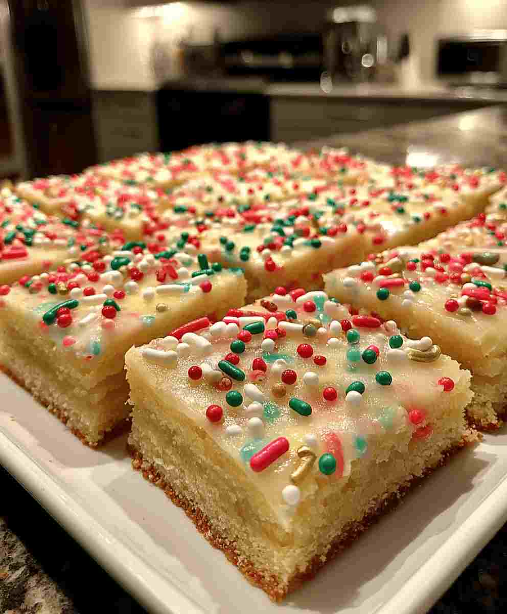 Christmas Sugar Cookie Bars