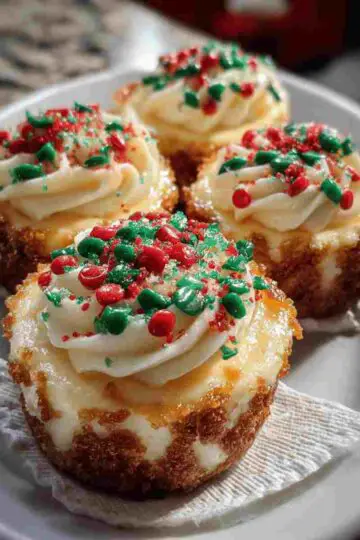 Mini Christmas Cheesecakes