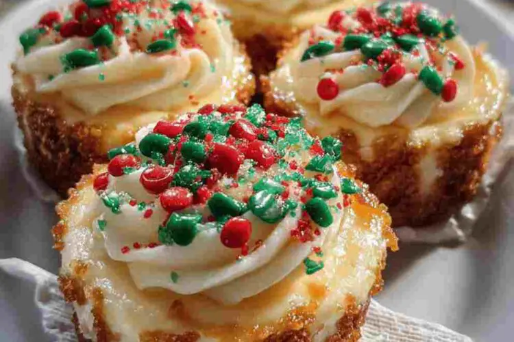 Mini Christmas Cheesecakes