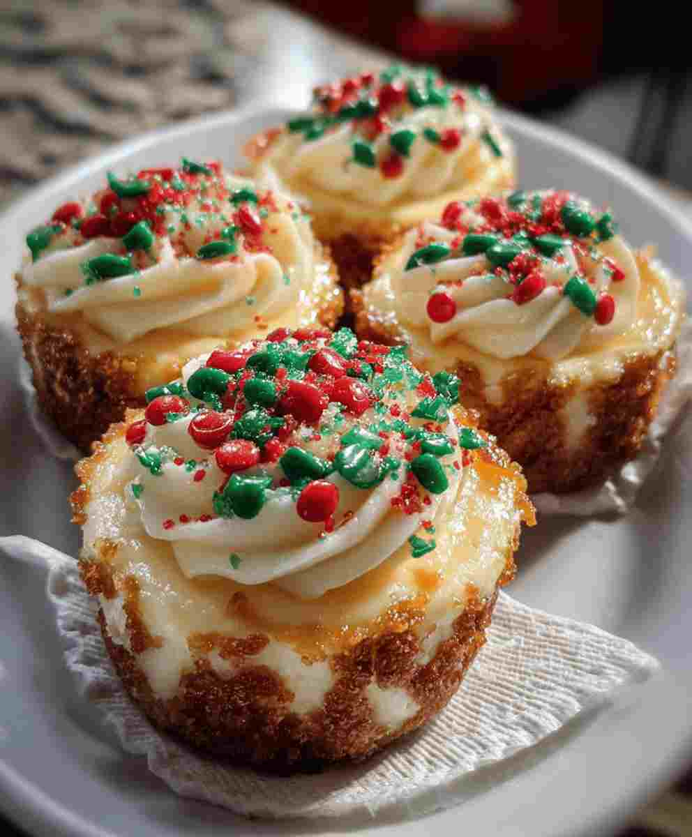 Mini Christmas Cheesecakes