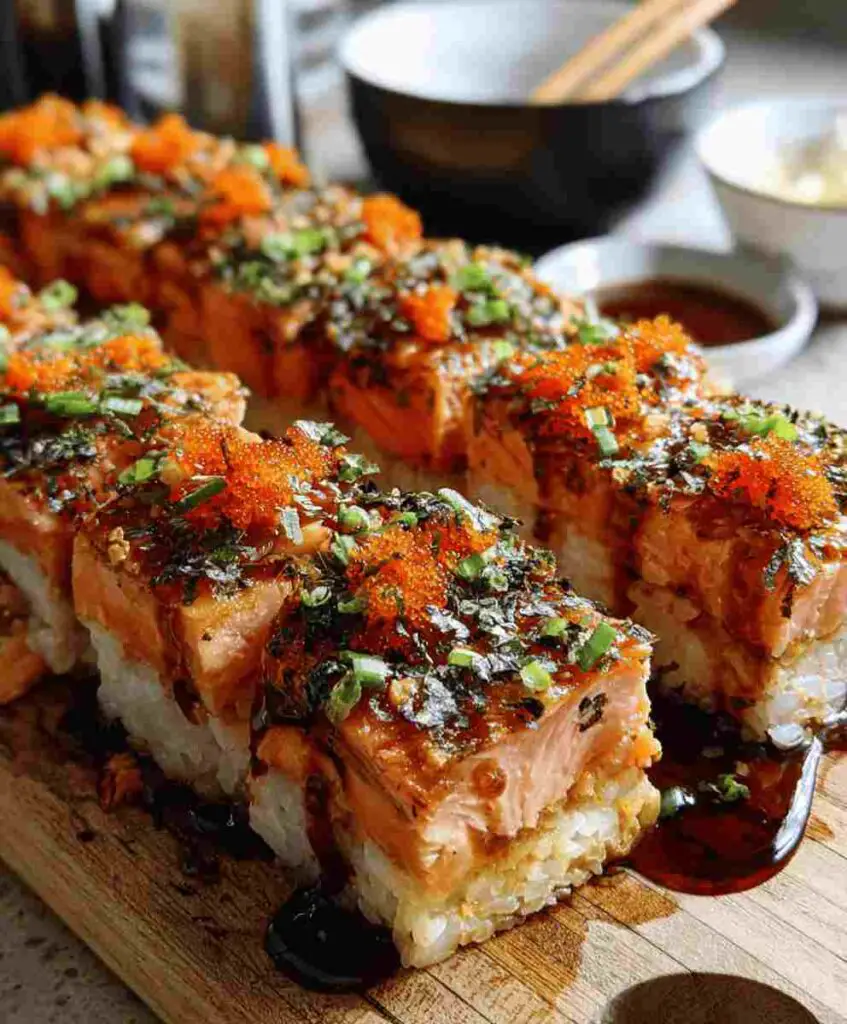 Spicy Salmon Sushi Bake