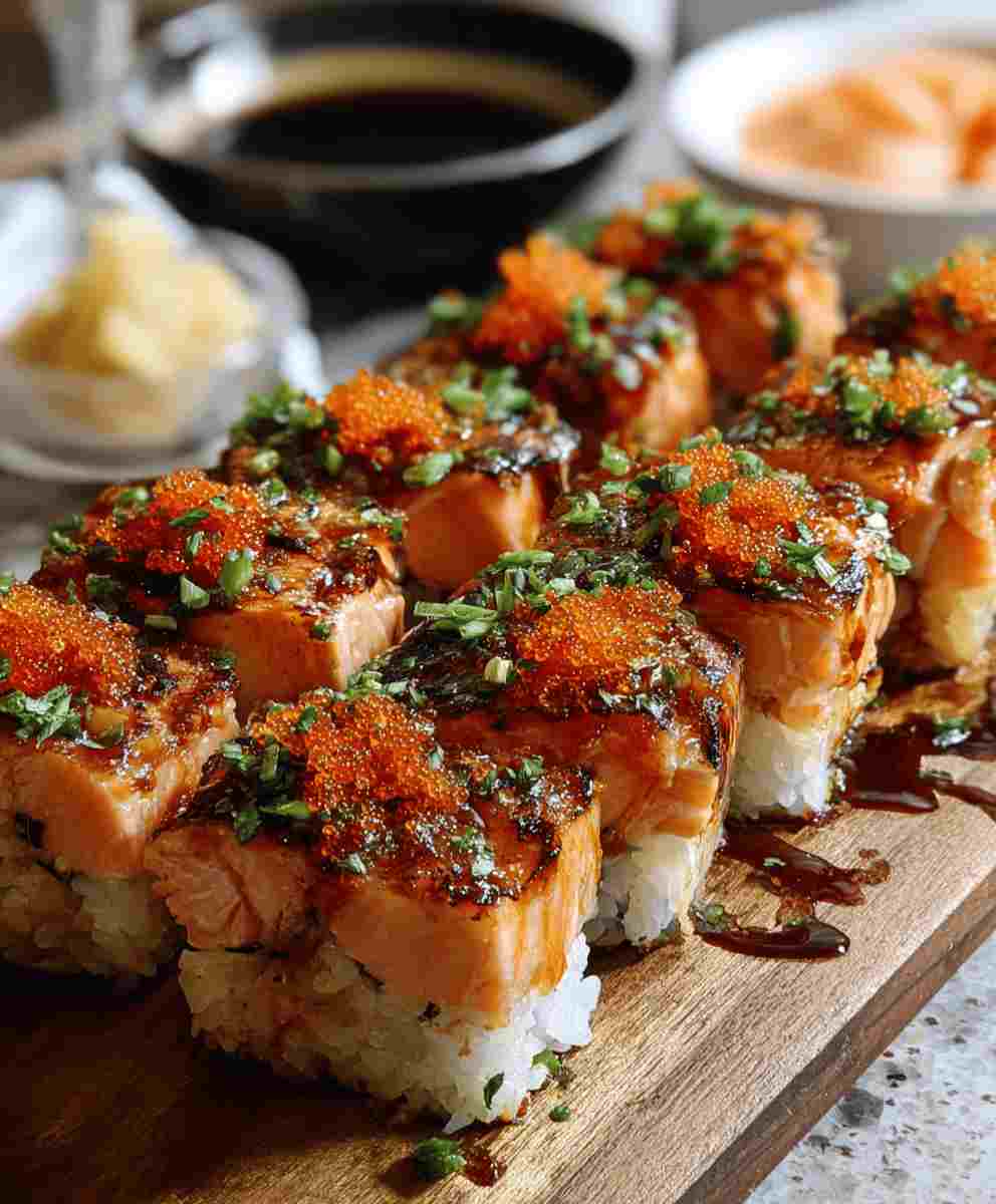 Spicy Salmon Sushi Bake