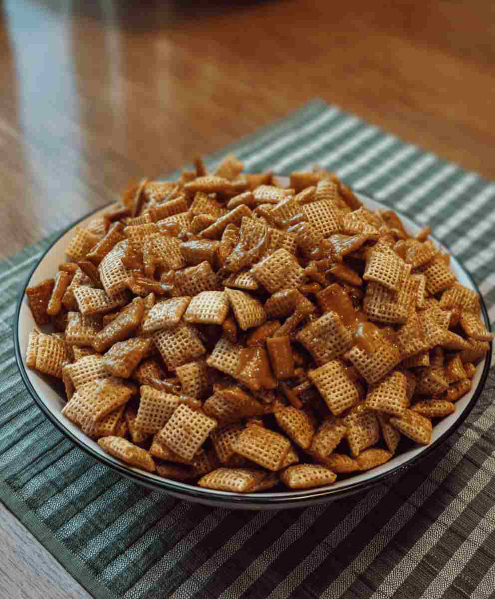 Addicting Toffee Chex Mix